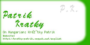 patrik kratky business card